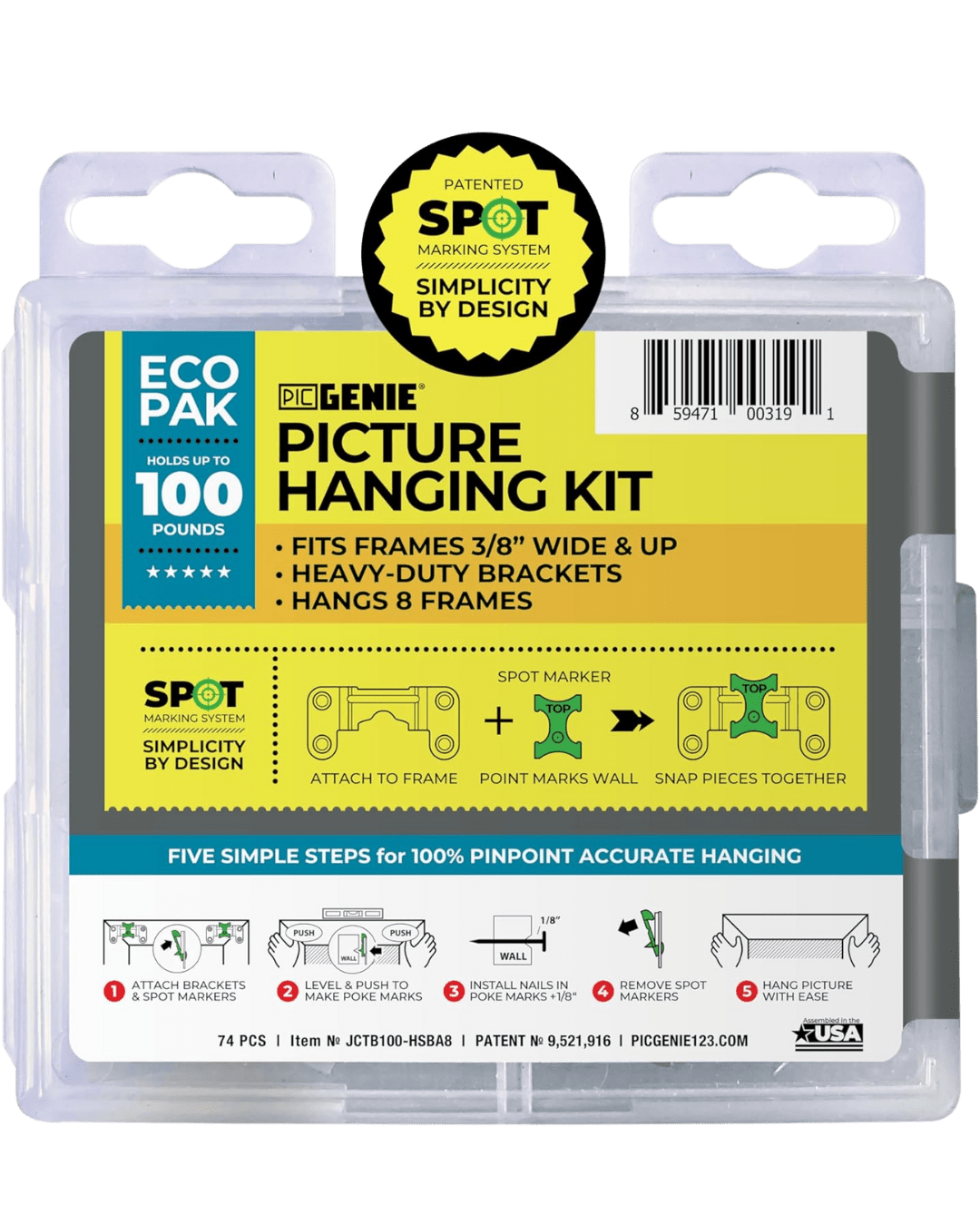 Steel Picture Framing Kit | Up to 100 lbs